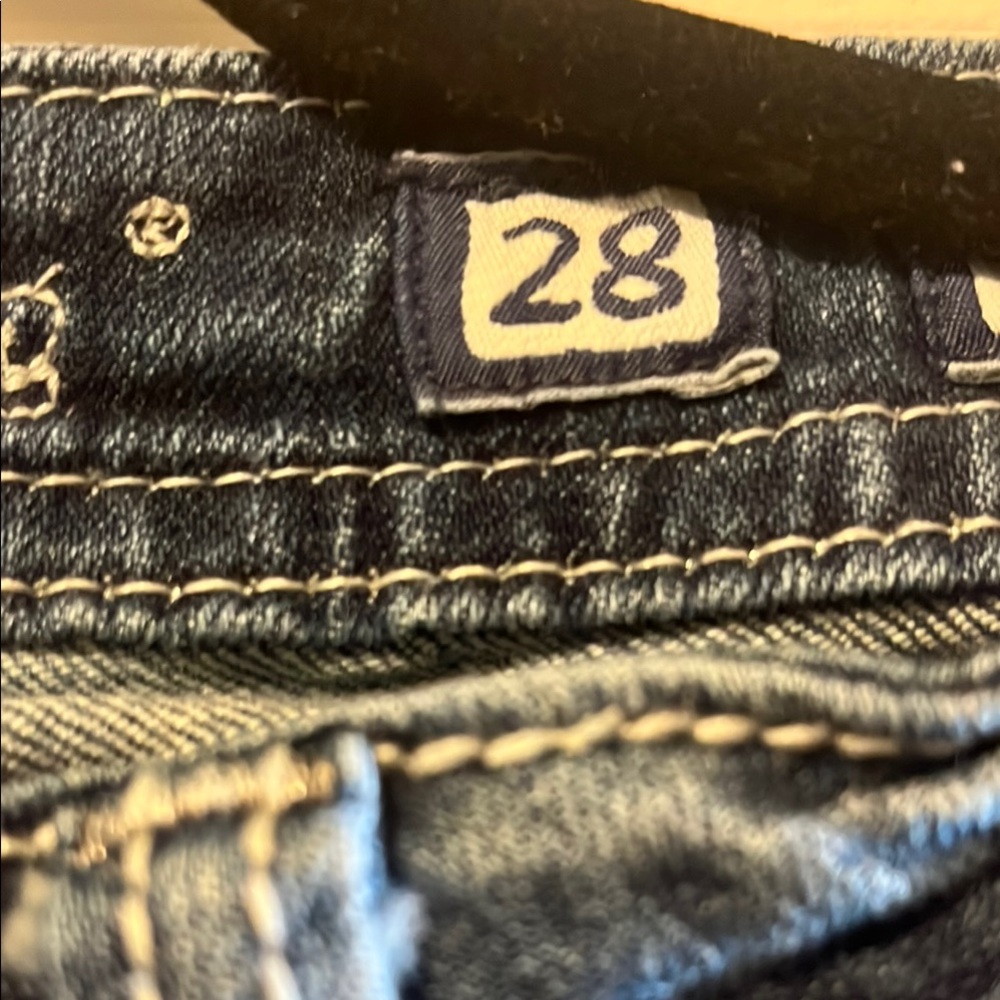 Miss Me Blue Skinny Jeans with Distressed Details - Picture 8 of 13